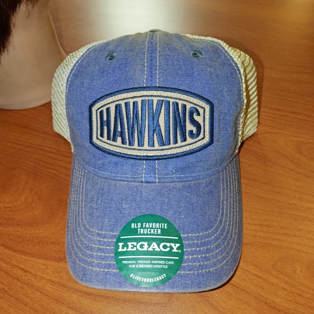 Hawkins Stitched Patch Trucker Mesh Snapback Hat Cap New
